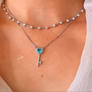 Colar Coração Chave