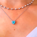 Colar Coração Esmeralda Colombiana