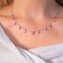 Choker Gotas Safira Rosa