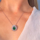 Colar Luxo Esmeralda Gotas