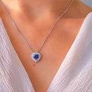 Colar Coração Tanzânita Luxo