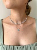 Conjunto Oval Cravação Lateral - Esmeralda Colombiana