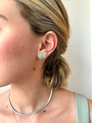 Conjunto Oval Cravação Lateral - Esmeralda Colombiana