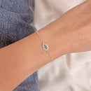Pulseira Olho Grego Azul Cravejado