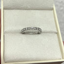 Anel Prata 925 Aliança Inteira P Topázio Incolor