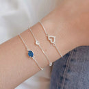 Pulseira Oval Azul Safira