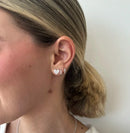 Conjunto Coração Microcravação - Corrente Esferas