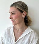 Conjunto Coração Microcravação - Corrente Esferas