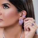 Argola Média Pink - Prata 925