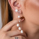 Brinco Pérola Barroca prata 925