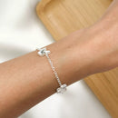 Pulseira Borboleta Detalhes Tripla de Prata