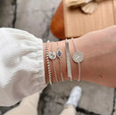 Pulseira Letra Inicial Prata - B