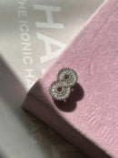 Pingente Infinito com Zircônia Cristal ( Para Pulseira) em Prata 925 Banho de Ródio Branco