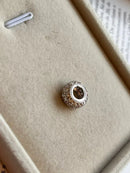 Pingente Separador / P Riviera com Zircônia Cristal em Prata 925 Banho de Ródio Branco