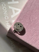 Pingente Smile com Zircônia ( Para Pulseira) em Prata 925 Banho de Ródio Branco