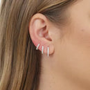 Trio de Prata Cravejado Uma Fileira