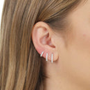 Trio de Argola Cravejado de Prata