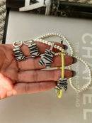 Pulseira Inox Gravatinha Colorida Verde Lima com Ted Zircônia Cristal em Banho de Ródio Branco