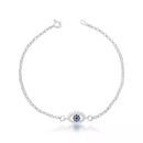 Pulseira Olho Grego Azul Cravejado