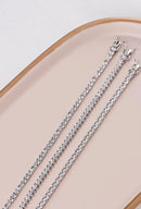 Pulseira Riviera Baguetes Intercaladas Com 3 Zircônias Redondas