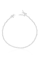 Pulseira Riviera Cravejada Fina Com Zircônia Intercaladas