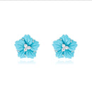 Brinco Flor Turquesa