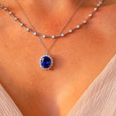 Colar Oval Luxo Tanzanita