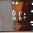 Brinco Gota Água Marinha Baguetes