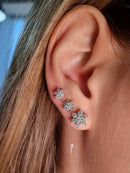 Brinco Flor Moissanite