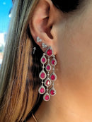 Brinco Coração Moissanite 2mm