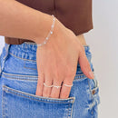 Pulseira Ponto de Luz Dupla de Prata