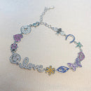 Pulseira Símbolos Cravejada