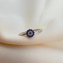 Anel Olho Grego Zircônia Prata