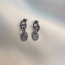 Brinco Elo Com Zircônia Em Prata 925