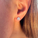 Brinco Solitário Com Zircônia Em Prata 925