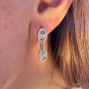 Brinco Elo Com Zircônia Em Prata 925