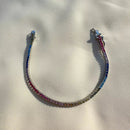 Pulseira Riviera 2mm Rainbow Prata 925