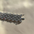 Bracelete Com Zircônia Oval E Banho Ródio Branco