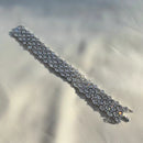 Bracelete Com Zircônia Oval E Banho Ródio Branco