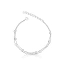Pulseira Ponto de Luz Dupla de Prata